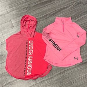 Under Armour lot 2 shirts sz YSM (8) NWOT!